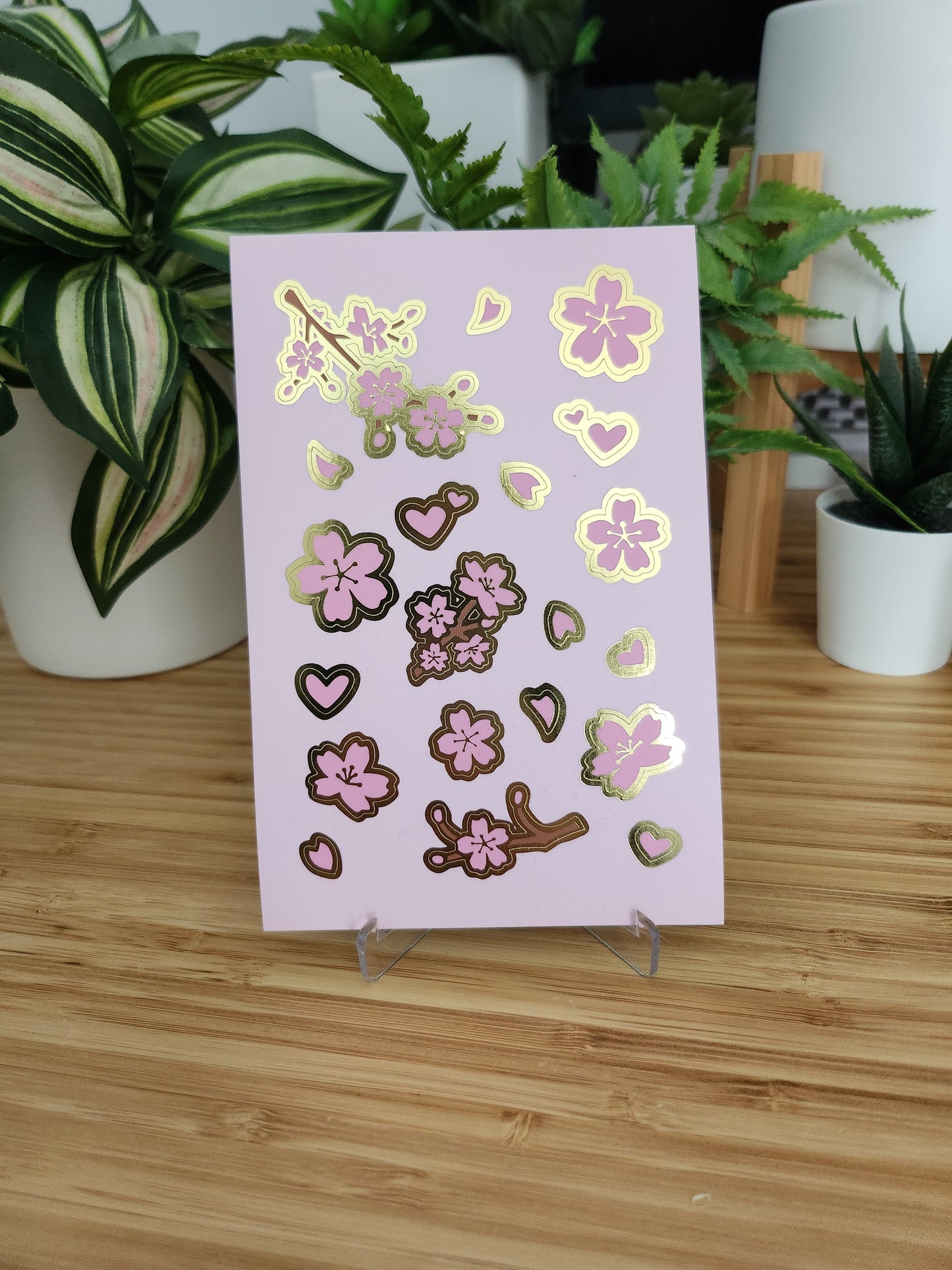 Cherry Blossom Gold Foil Sticker Sheet